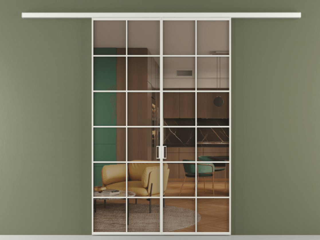 Перегородка Formato вдоль стены 2 створки АЛПР 040.05 Алюминий серый Прозрачное бронзовое стекло, триплекс. Цена 13290 Br 1. Полотно 2 шт. (800/2100 мм)
2. Комплект установки раздвижной системы
3. Базовый комплект фурнитуры
4.Ручка RONDO
. Фабрика дверей Волховец 8 (800) 551 43 19 Перегородка Formato вдоль стены 2 створки АЛПР 040.05 Алюминий серый Прозрачное бронзовое стекло, триплекс Цена 13290 Br | Volhovec