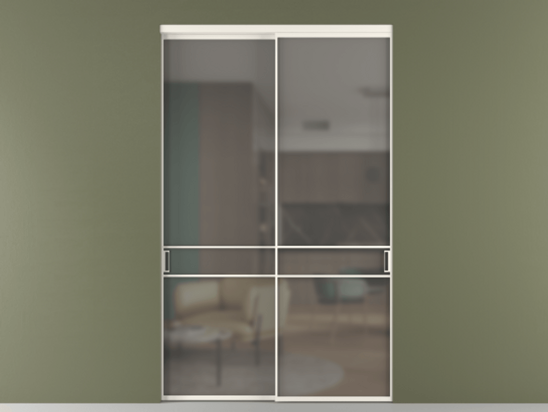 Перегородка Формато внутри проёма 2 створки АЛПР 040.02 Алюминий пудровый белый Сатинированное серое стекло, триплекс. Цена 22710 Br 1. Полотно 2 шт. (800/2100 мм)
2. Комплект установки раздвижной системы
3. Базовый комплект фурнитуры
4.Ручка Рондо. Фабрика дверей Волховец 8 (800) 551 43 19 Перегородка Формато внутри проёма 2 створки АЛПР 040.02 Алюминий пудровый белый Сатинированное серое стекло, триплекс Цена 22710 Br | Volhovec