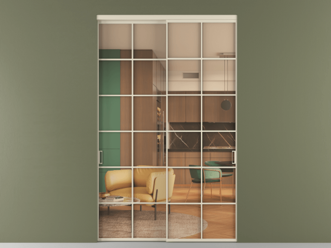 Перегородка Formato внутри проёма 2 створки АЛПР 040.05 Алюминий бежево-серый Прозрачное оранжевое стекло, триплекс. Цена 25600 Br 1. Полотно 2 шт. (800/2100 мм)
2. Комплект установки раздвижной системы
3. Базовый комплект фурнитуры
4.Ручка RONDO. Фабрика дверей Волховец 8 (800) 551 43 19 Перегородка Formato внутри проёма 2 створки АЛПР 040.05 Алюминий бежево-серый Прозрачное оранжевое стекло, триплекс Цена 25600 Br | Volhovec