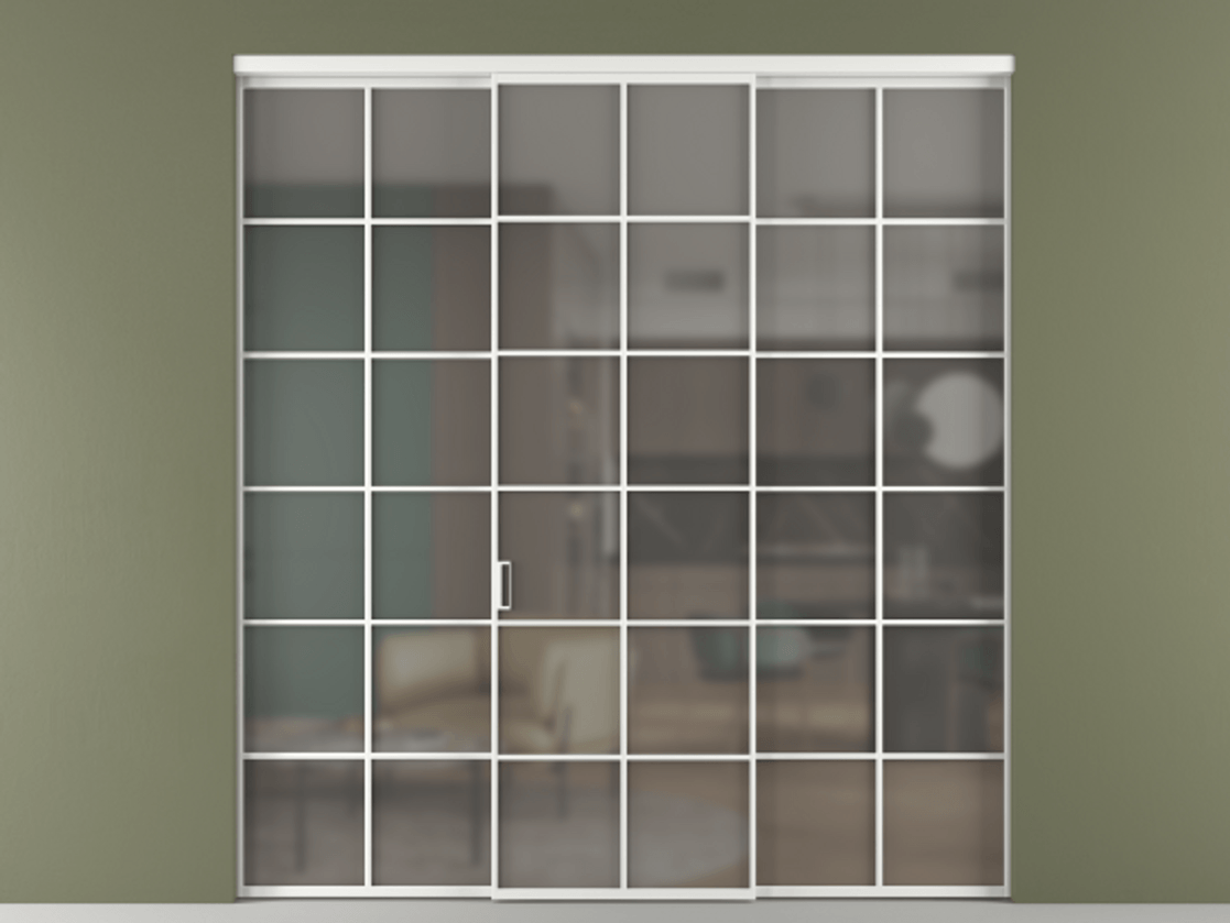 Перегородка Formato внутри проёма 3 створки АЛПР 040.05 Алюминий белоснежный Сатинированное серое стекло, триплекс. Цена 13620 Br 1. Полотно 3 шт. (800/2100 мм)
2. Комплект установки раздвижной системы
3. Базовый комплект фурнитуры
4.Ручка RONDO. Фабрика дверей Волховец 8 (800) 551 43 19 Перегородка Formato внутри проёма 3 створки АЛПР 040.05 Алюминий белоснежный Сатинированное серое стекло, триплекс Цена 13620 Br | Volhovec