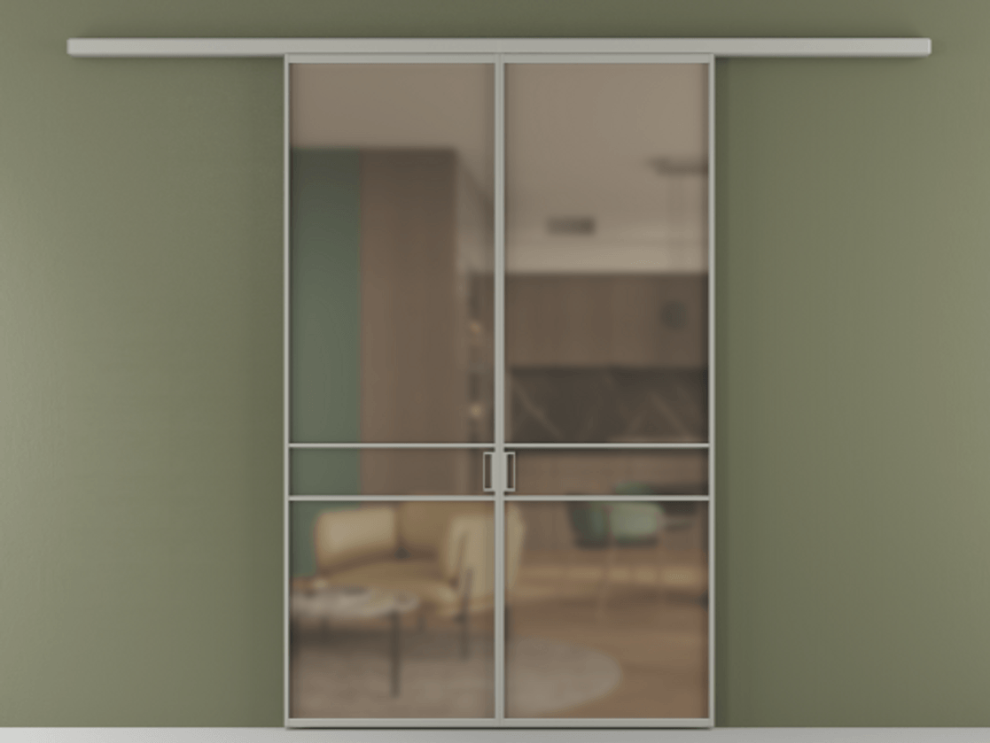 Перегородка Формато вдоль стены 2 створки АЛПР 040.02 Алюминий нейтральный серый Сатинированное бронзовое стекло, триплекс. Цена 10450 Br 1. Полотно 2 шт. (800/2100 мм)
2. Комплект установки раздвижной системы
3. Базовый комплект фурнитуры
4.Ручка Рондо. Фабрика дверей Волховец 8 (800) 551 43 19 Перегородка Формато вдоль стены 2 створки АЛПР 040.02 Алюминий нейтральный серый Сатинированное бронзовое стекло, триплекс Цена 10450 Br | Volhovec