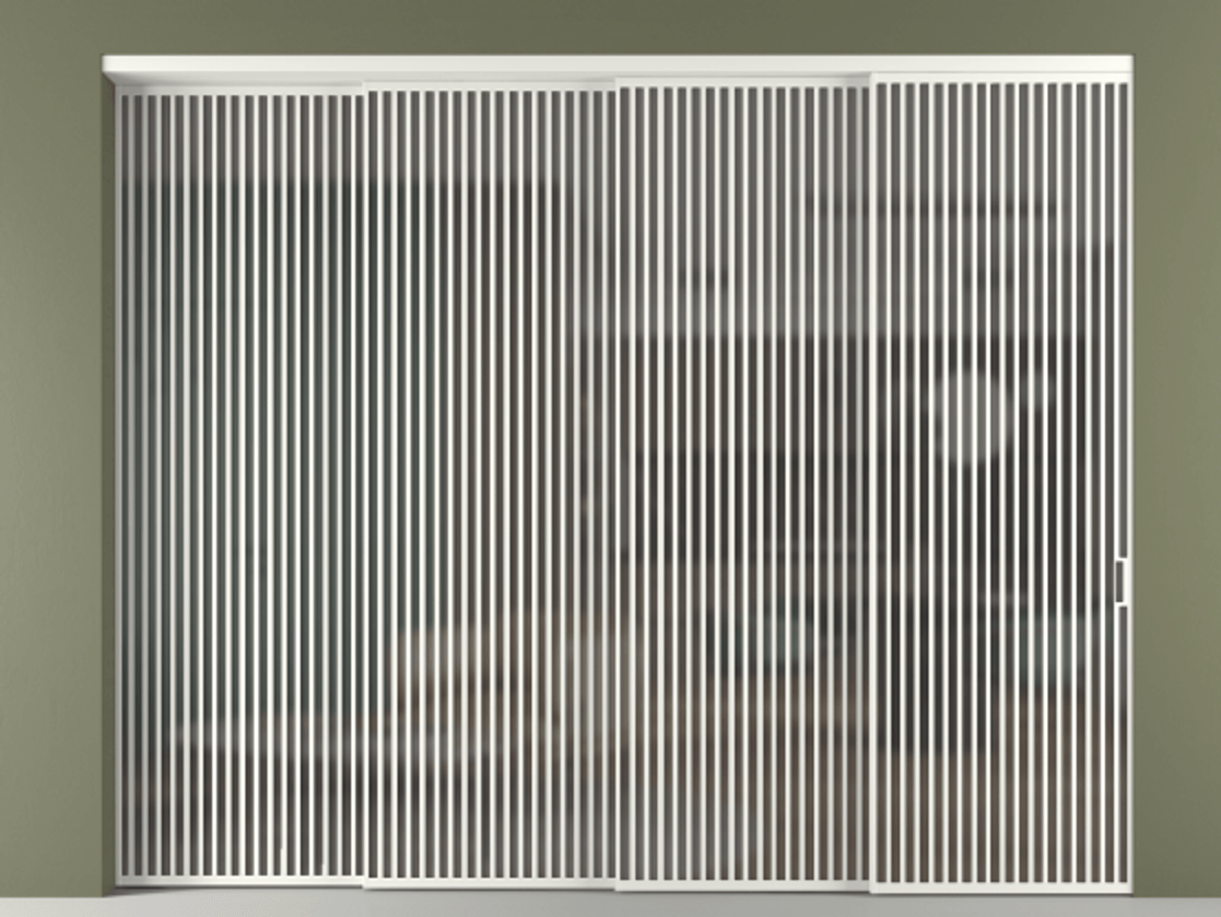 Перегородка Formato внутри проёма 4 створки с синхронным механизмом АЛПР 040.06 Алюминий светло-серый Сатинированное серое стекло, триплекс. Цена 39710 Br 1. Полотно 4 шт. (800/2100 мм)
2. Комплект установки раздвижной системы
3. Базовый комплект фурнитуры
4. Комплект фурнитуры телескопик синхро-3
5. Ручка RONDO
. Фабрика дверей Волховец 8 (800) 551 43 19 Перегородка Formato внутри проёма 4 створки с синхронным механизмом АЛПР 040.06 Алюминий светло-серый Сатинированное серое стекло, триплекс Цена 39710 Br | Volhovec