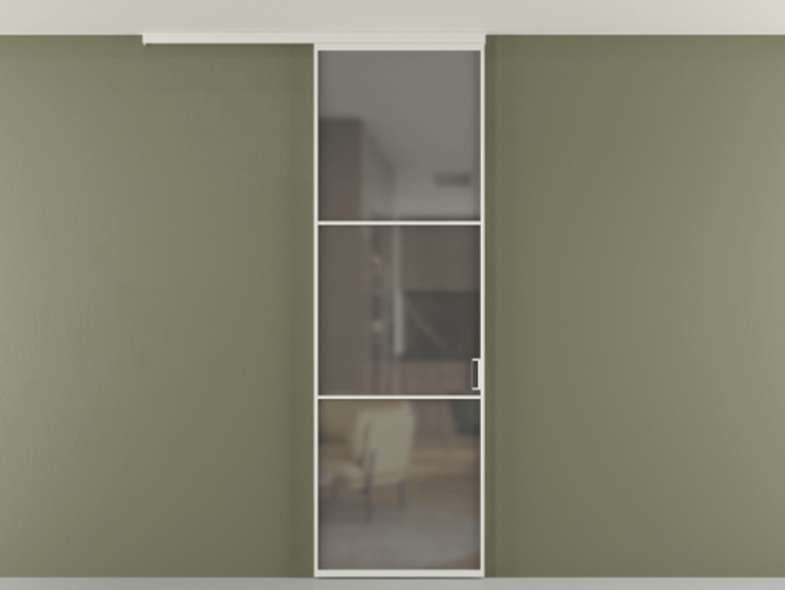 Перегородка Formato вдоль стены на потолок одностворчатая #VENDORCODE# #FURNISH# #GLASS# Цена #PRICE#  | Volhovec