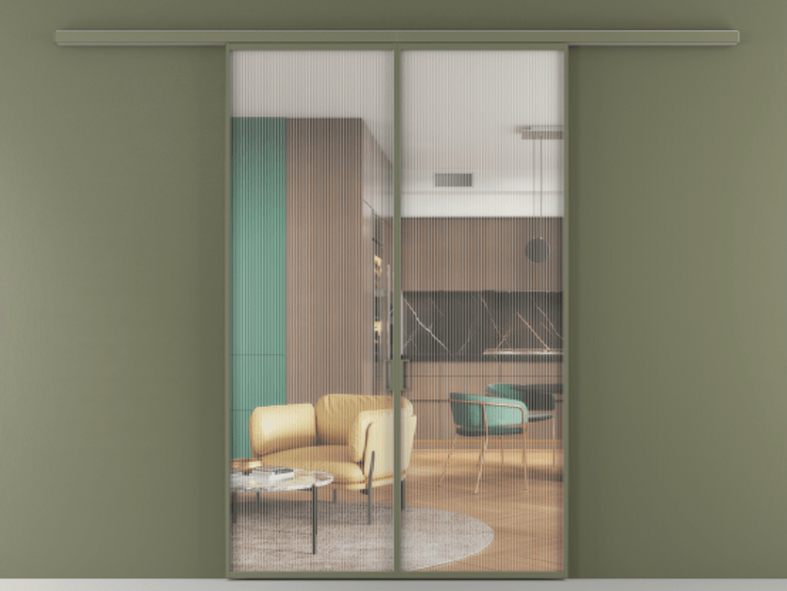 Перегородка Formato вдоль стены 2 створки АЛПР 040.01 Алюминий оливковый тёмный Рифлёное стекло "Moru", триплекс. Цена 12740 Br 1. Полотно 2 шт. (800/2100 мм)
2. Комплект установки раздвижной системы
3. Базовый комплект фурнитуры
4.Ручка RONDO
. Фабрика дверей Волховец 8 (800) 551 43 19 Перегородка Formato вдоль стены 2 створки АЛПР 040.01 Алюминий оливковый тёмный Рифлёное стекло "Moru", триплекс Цена 12740 Br | Volhovec