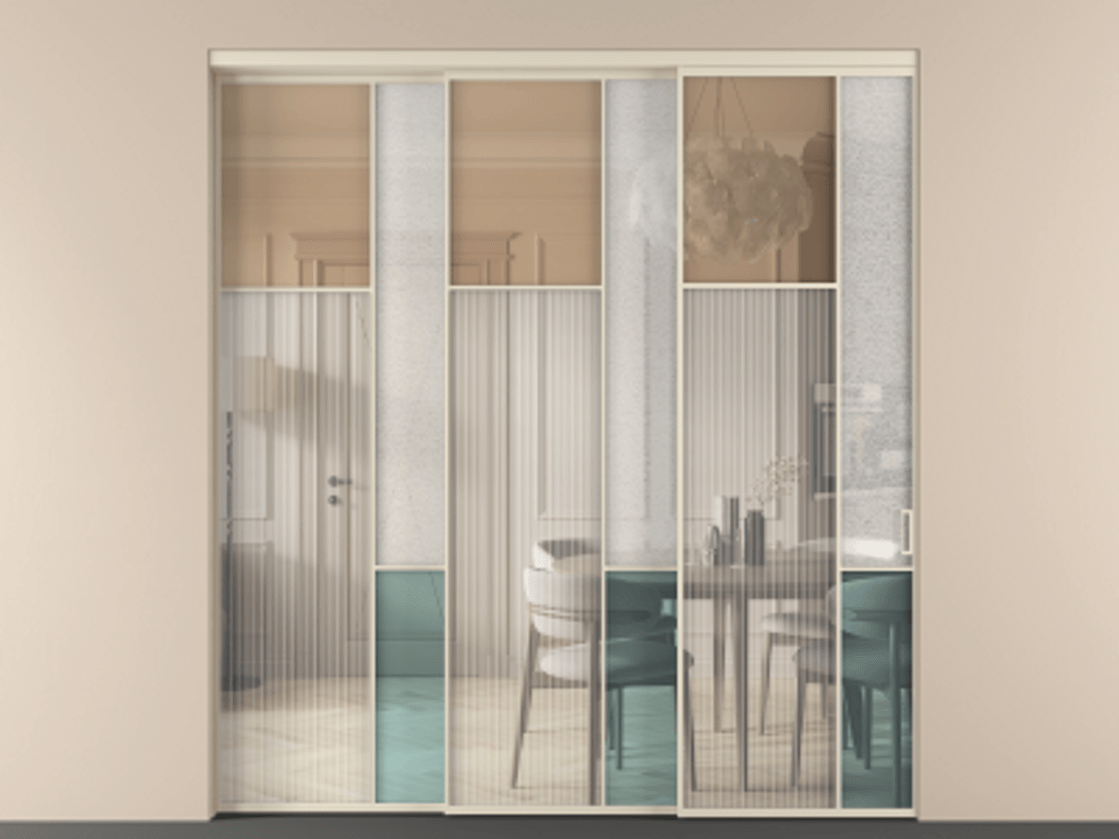 Перегородка Mosaic внутри проёма 3 створки с синхронным механизмом АЛПР 041.10 Алюминий бежево-серый Комбинация стекол Группы 1 и Группы 3. Цена 24300 Br . Фабрика дверей Волховец 8 (800) 551 43 19 Перегородка Mosaic внутри проёма 3 створки с синхронным механизмом АЛПР 041.10 Алюминий бежево-серый Комбинация стекол Группы 1 и Группы 3 Цена 24300 Br | Volhovec