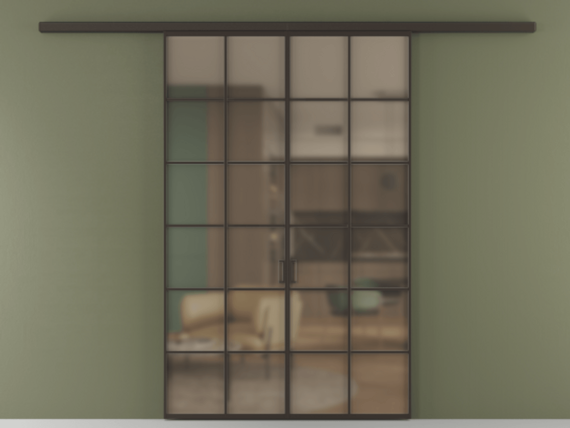 Перегородка Formato вдоль стены 2 створки АЛПР 040.05 Алюминий антрацит Сатинированное бронзовое стекло, триплекс. Цена 13290 Br 1. Полотно 2 шт. (800/2100 мм)
2. Комплект установки раздвижной системы
3. Базовый комплект фурнитуры
4.Ручка RONDO
. Фабрика дверей Волховец 8 (800) 551 43 19 Перегородка Formato вдоль стены 2 створки АЛПР 040.05 Алюминий антрацит Сатинированное бронзовое стекло, триплекс Цена 13290 Br | Volhovec