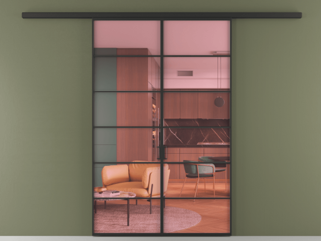Перегородка Formato вдоль стены двустворчатая #VENDORCODE# #FURNISH# #GLASS# Цена #PRICE# #CURRENCY# | Volhovec