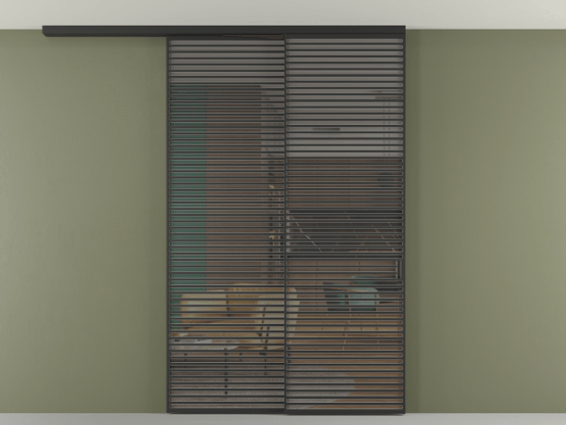 Перегородка Formato вдоль стены на потолок телескопик синхро 2 #VENDORCODE# #FURNISH# #GLASS# Цена #PRICE#  | Volhovec