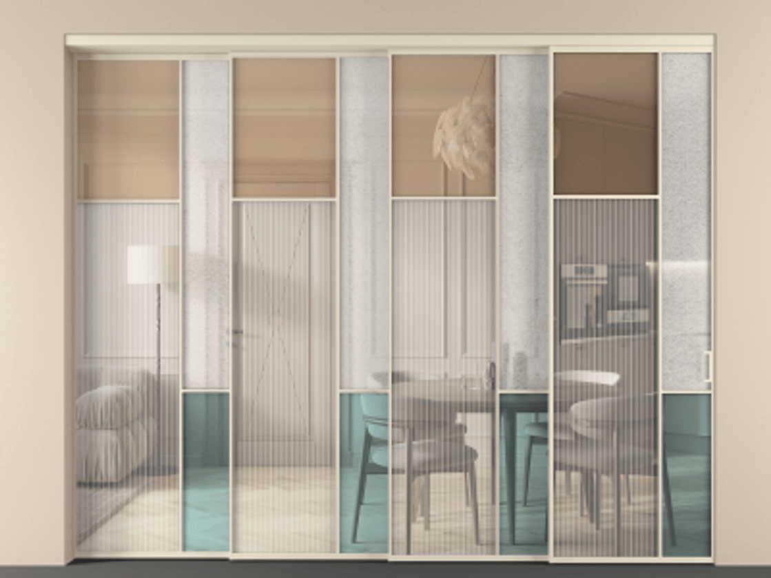 Перегородка Mosaic внутри проёма телескопик синхро 3 АЛПР 041.10 Алюминий бежево-серый Комбинация стекол Группы 1 и Группы 3. Цена 32700 Br . Фабрика дверей Волховец 8 (800) 551 43 19 Перегородка Mosaic внутри проёма телескопик синхро 3 АЛПР 041.10 Алюминий бежево-серый Комбинация стекол Группы 1 и Группы 3 Цена 32700 Br | Volhovec