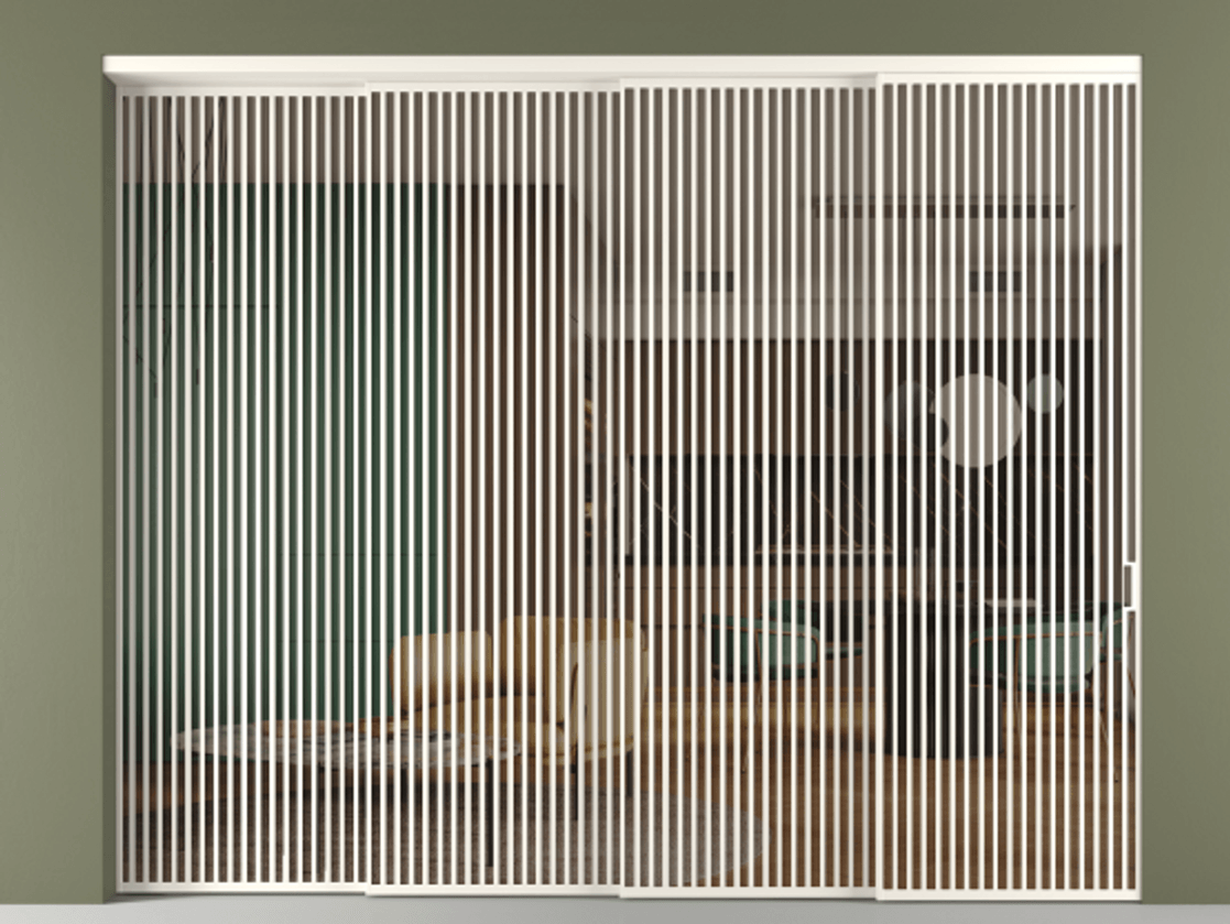 Перегородка Формато внутри проёма 4 створки с синхронным механизмом АЛПР 040.06 Алюминий пудровый белый Прозрачное бронзовое стекло, триплекс. Цена 39710 Br 1. Полотно 4 шт. (800/2100 мм)
2. Комплект установки раздвижной системы
3. Базовый комплект фурнитуры
4. Комплект фурнитуры телескопик синхро-3
5. Ручка Рондо. Фабрика дверей Волховец 8 (800) 551 43 19 Перегородка Формато внутри проёма 4 створки с синхронным механизмом АЛПР 040.06 Алюминий пудровый белый Прозрачное бронзовое стекло, триплекс Цена 39710 Br | Volhovec