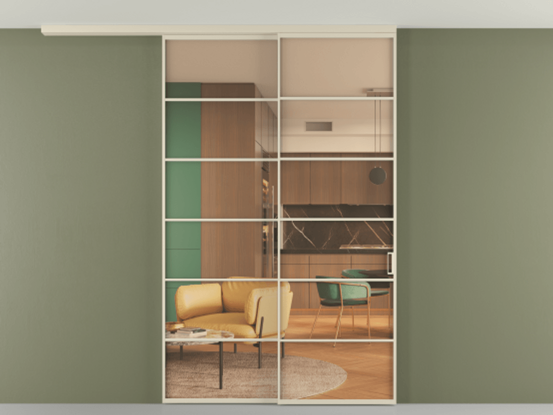 Перегородка Formato вдоль стены на потолок 2 створки с синхронным механизмом АЛПР 040.04 Алюминий бежево-серый Прозрачное оранжевое стекло, триплекс. Цена 15600 Br 1. Полотно 2 шт. (800/2100 мм)
2. Комплект установки раздвижной системы
3. Базовый комплект фурнитуры
4.Ручка RONDO
. Фабрика дверей Волховец 8 (800) 551 43 19 Перегородка Formato вдоль стены на потолок 2 створки с синхронным механизмом АЛПР 040.04 Алюминий бежево-серый Прозрачное оранжевое стекло, триплекс Цена 15600 Br | Volhovec