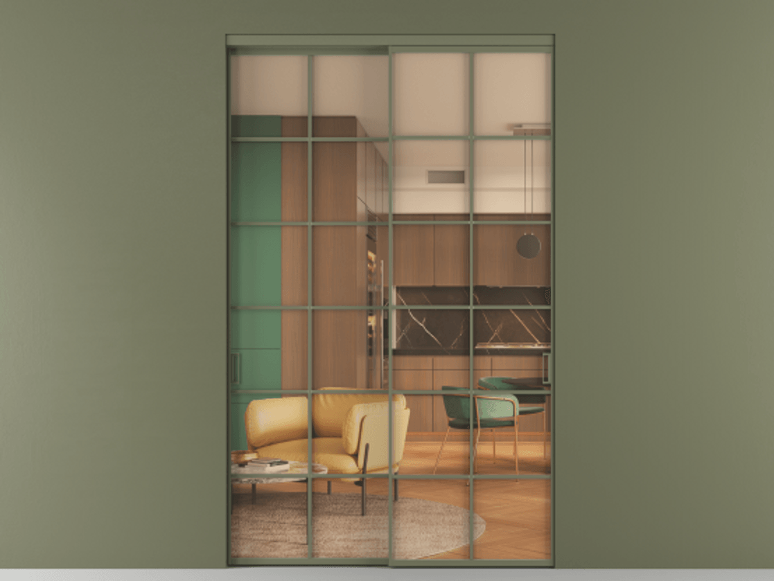 Перегородка Formato внутри проёма 2 створки АЛПР 040.05 Алюминий оливковый тёмный Прозрачное оранжевое стекло, триплекс. Цена 25600 Br 1. Полотно 2 шт. (800/2100 мм)
2. Комплект установки раздвижной системы
3. Базовый комплект фурнитуры
4.Ручка RONDO. Фабрика дверей Волховец 8 (800) 551 43 19 Перегородка Formato внутри проёма 2 створки АЛПР 040.05 Алюминий оливковый тёмный Прозрачное оранжевое стекло, триплекс Цена 25600 Br | Volhovec