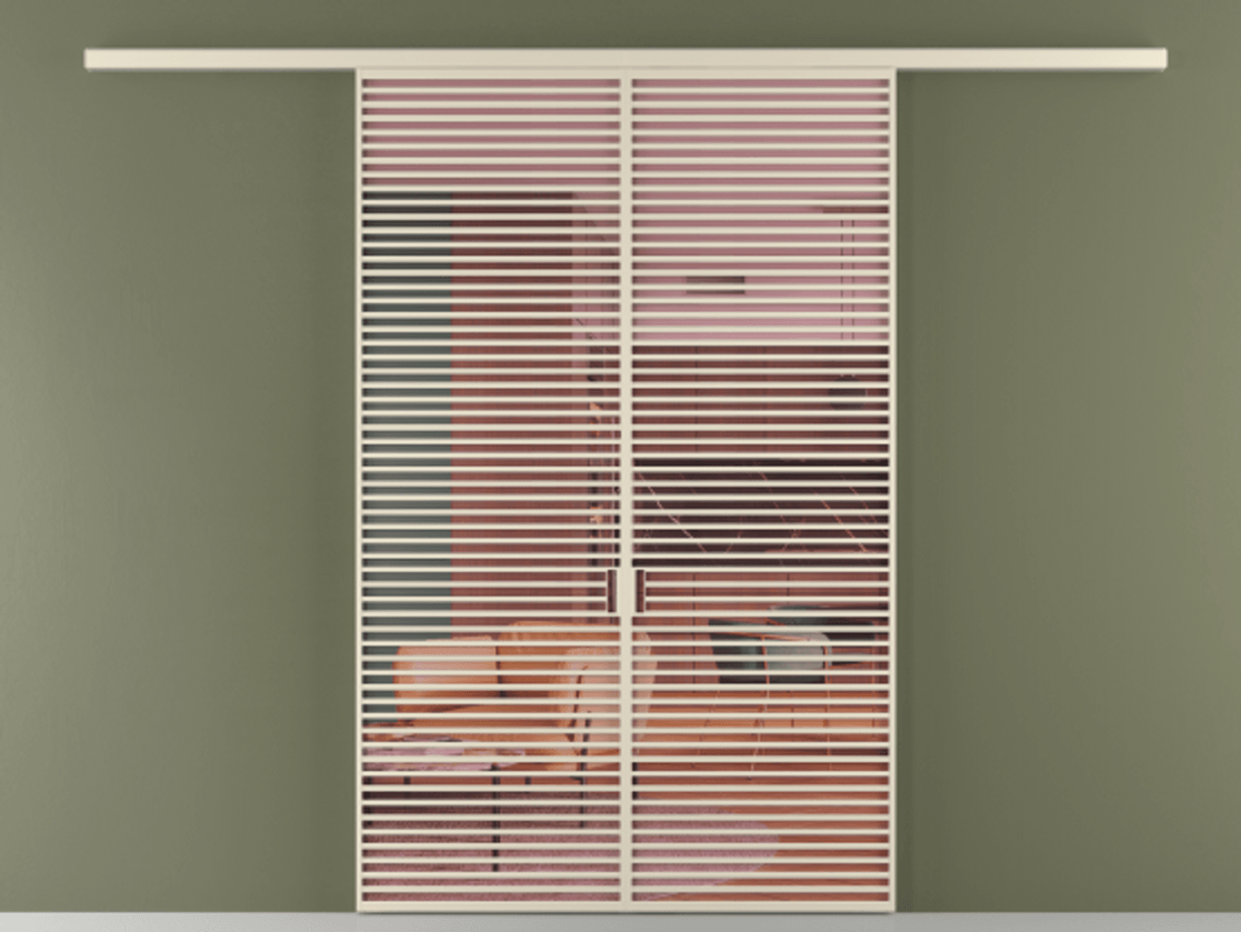 Перегородка Formato вдоль стены 2 створки АЛПР 040.07 Алюминий бежево-серый Прозрачное розовое стекло, триплекс Цена 19200 Br | Volhovec