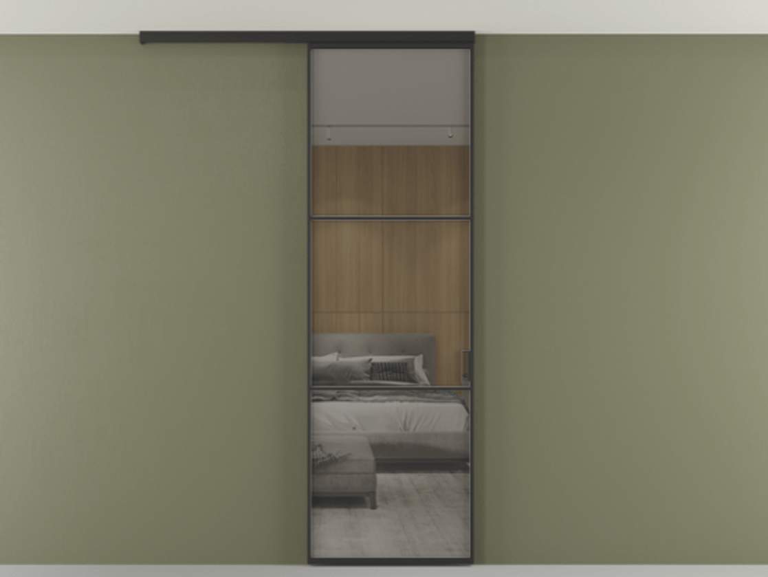 Перегородка Formato вдоль стены на потолок одностворчатая #VENDORCODE# #FURNISH# #GLASS# Цена #PRICE#  | Volhovec