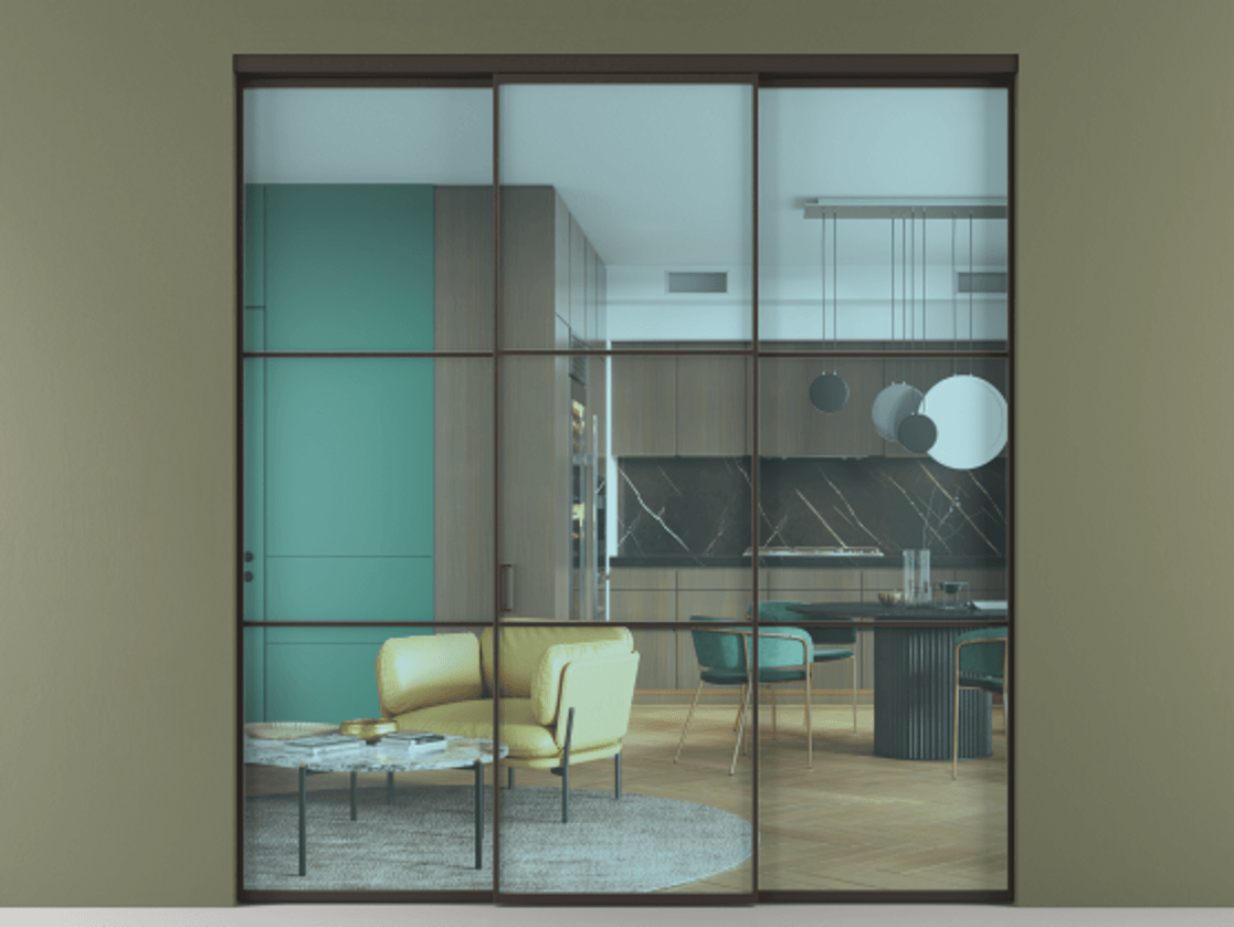 Перегородка Formato внутри проёма 3 створки АЛПР 040.03 Алюминий антрацит Прозрачное голубое стекло, триплекс. Цена 13300 Br 1. Полотно 3 шт. (800/2100 мм)
2. Комплект установки раздвижной системы
3. Базовый комплект фурнитуры
4.Ручка RONDO. Фабрика дверей Волховец 8 (800) 551 43 19 Перегородка Formato внутри проёма 3 створки АЛПР 040.03 Алюминий антрацит Прозрачное голубое стекло, триплекс Цена 13300 Br | Volhovec