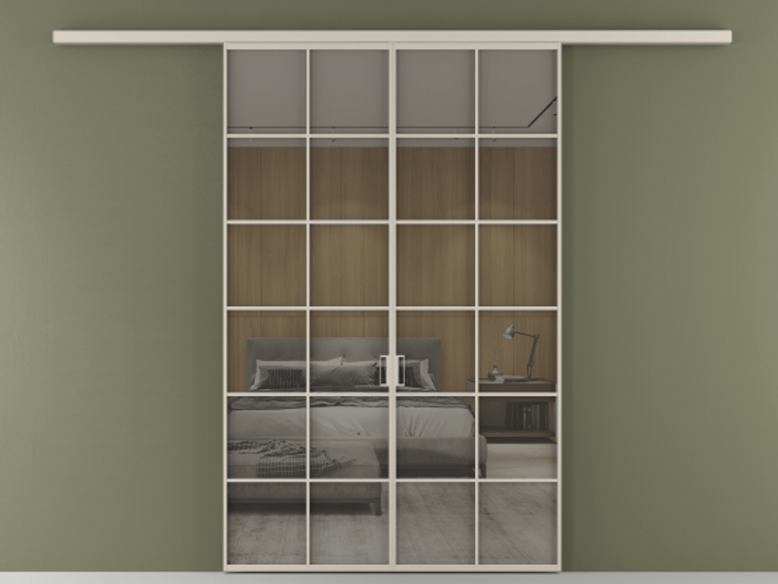 Перегородка Формато вдоль стены 2 створки АЛПР 040.05 Алюминий светло-бежевый Рефлективное серое стекло "Стопсол", калёное. Цена 14150 Br 1. Полотно 2 шт. (800/2100 мм)
2. Комплект установки раздвижной системы
3. Базовый комплект фурнитуры
4.Ручка Рондо. Фабрика дверей Волховец 8 (800) 551 43 19 Перегородка Формато вдоль стены 2 створки АЛПР 040.05 Алюминий светло-бежевый Рефлективное серое стекло "Стопсол", калёное Цена 14150 Br | Volhovec