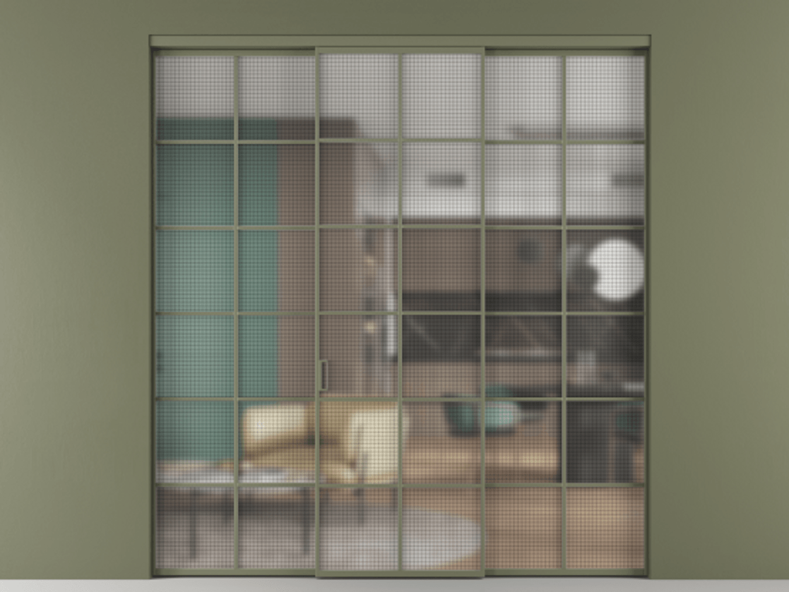 Перегородка Formato внутри проёма 3 створки АЛПР 040.05 Алюминий оливковый тёмный  Цена 15320 Br | Volhovec