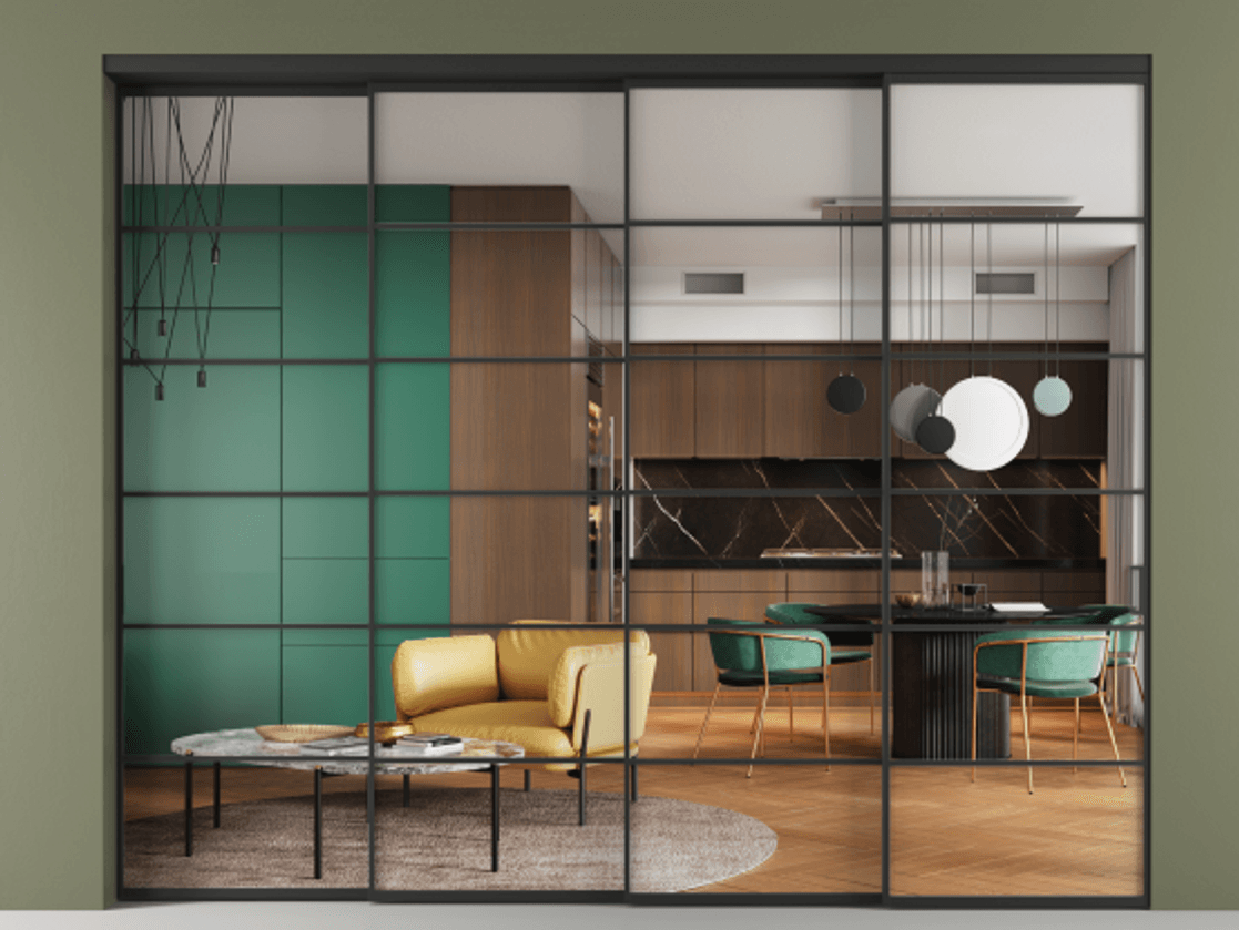 Перегородка Formato внутри проёма телескопик синхро-3 #VENDORCODE# #FURNISH# #GLASS# Цена #PRICE# #CURRENCY# | Volhovec