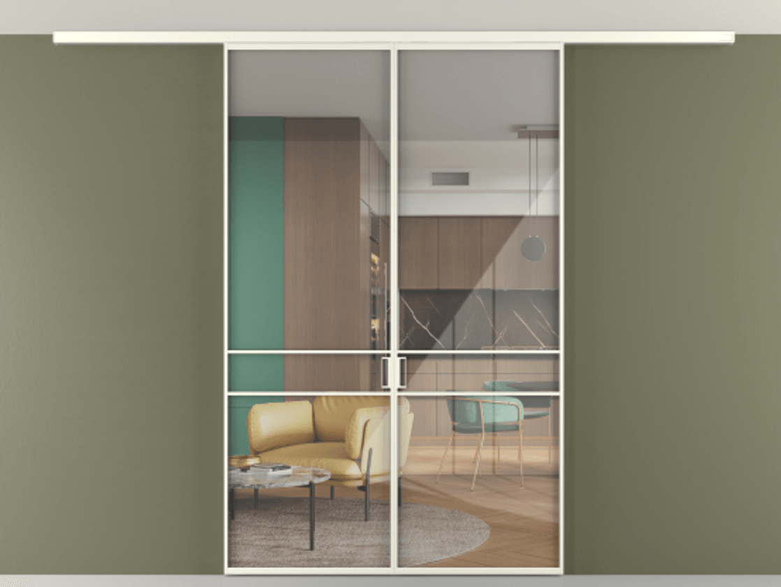 Перегородка Формато вдоль стены на потолок 2 створки АЛПР 040.02 Алюминий жемчужный Рефлективное прозрачное стекло "Стопсол", калёное. Цена 11100 Br 1. Полотно 2 шт. (800/2100 мм)
2. Комплект установки раздвижной системы
3. Базовый комплект фурнитуры
4.Ручка Рондо. Фабрика дверей Волховец 8 (800) 551 43 19 Перегородка Формато вдоль стены на потолок 2 створки АЛПР 040.02 Алюминий жемчужный Рефлективное прозрачное стекло "Стопсол", калёное Цена 11100 Br | Volhovec