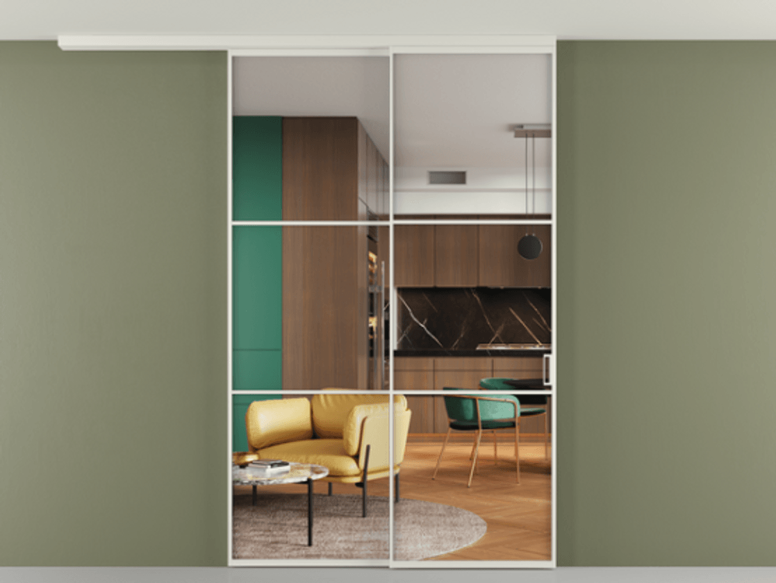 Перегородка Formato вдоль стены на потолок телескопик синхро 2 #VENDORCODE# #FURNISH# #GLASS# Цена #PRICE# #CURRENCY# | Volhovec