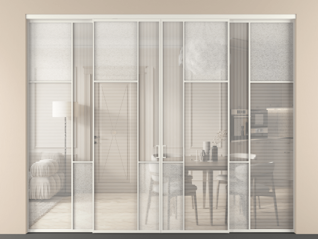 Перегородка Mosaic внутри проема четырёхстворчатая #VENDORCODE# #FURNISH# #GLASS# Цена #PRICE# #CURRENCY# | Volhovec
