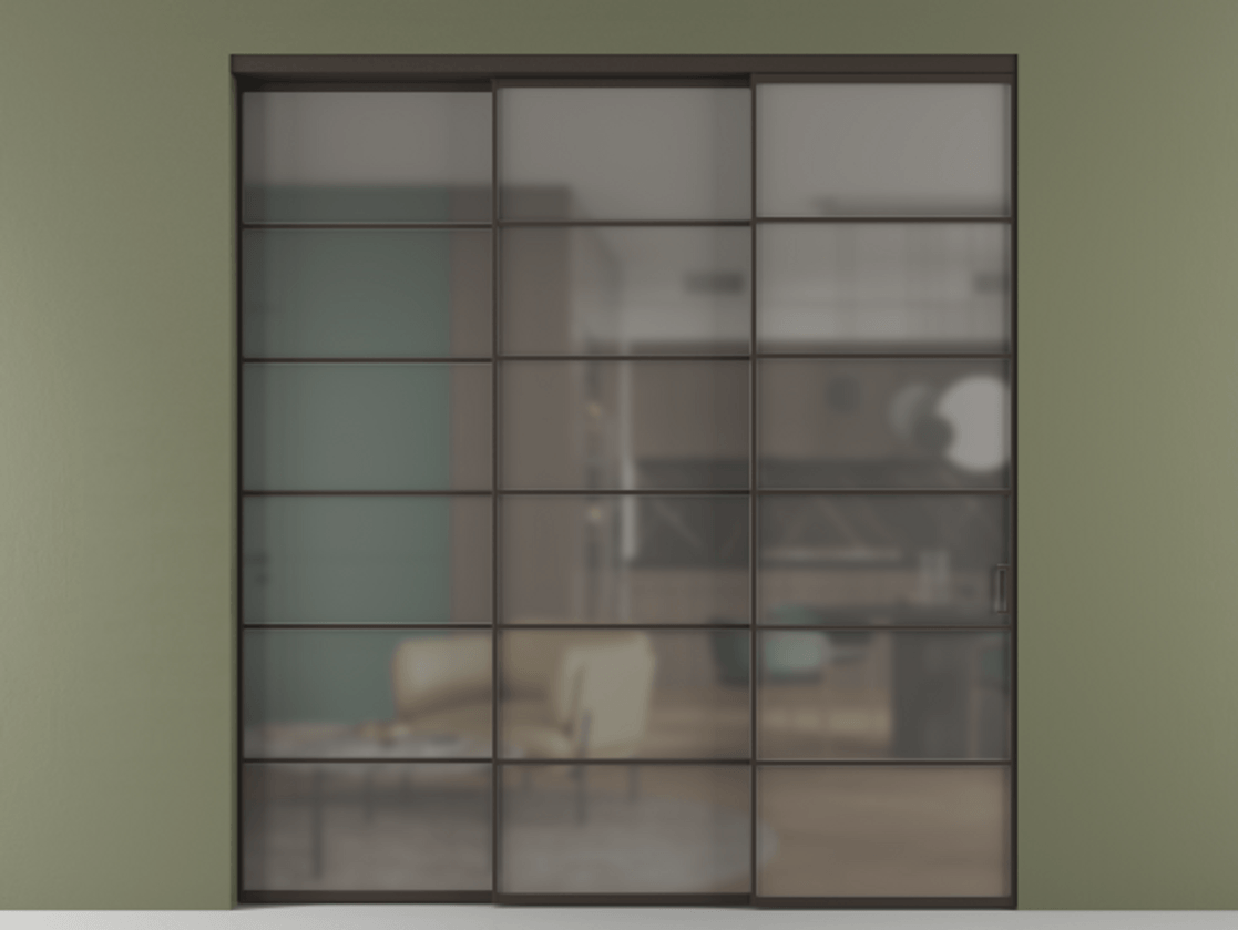 Перегородка Formato внутри проёма телескопик синхро 2 АЛПР 040.04 Алюминий антрацит Сатинированное серое стекло, триплекс, 6 мм.  Цена 20830 Br 1. Полотно 3 шт.  (800/2100 мм)
2. Комплект установки раздвижной системы
3. Базовый комплект фурнитуры
4. Комплект фурнитуры телескопик синхро-2
5.Ручка RONDO
. Фабрика дверей Волховец 8 (800) 551 43 19  Перегородка Formato внутри проёма телескопик синхро 2 АЛПР 040.04 Алюминий антрацит Сатинированное серое стекло, триплекс, 6 мм Цена 20830 Br  | Volhovec