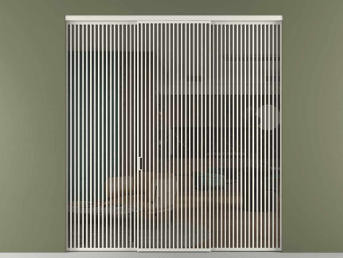 Перегородка Formato внутри проёма 3 створки АЛПР 040.06 Алюминий Белый Прозрачное серое стекло, триплекс Цена 24730 Br | Volhovec