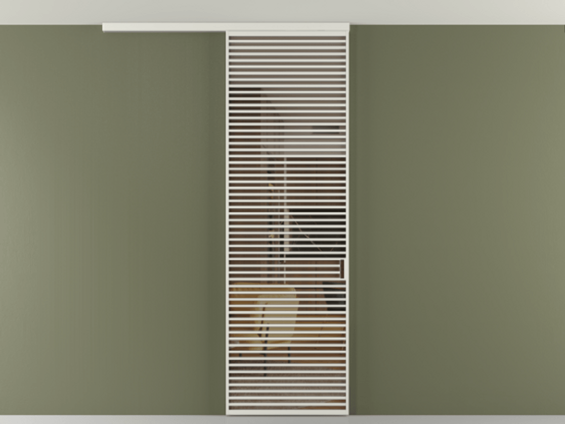 Перегородка Formato вдоль стены на потолок 1 створка АЛПР 040.07 Алюминий серый Прозрачное бронзовое стекло, триплекс Цена 12050 Br | Volhovec