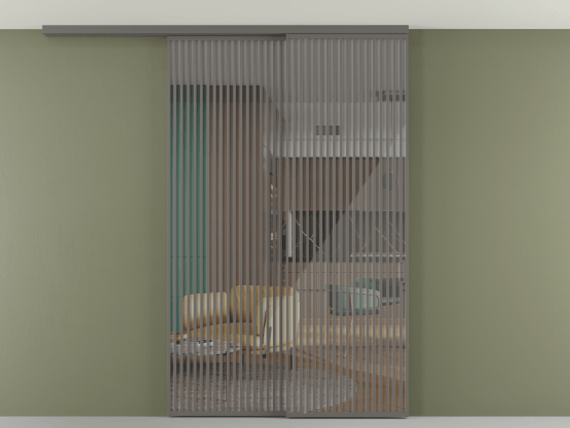 Перегородка Formato вдоль стены на потолок 2 створки с синхронным механизмом АЛПР 040.06 Алюминий классический серый Рефлективное прозрачное стекло "Стопсол", калёное. Цена 29010 Br 1. Полотно 2 шт. (800/2100 мм)
2. Комплект установки раздвижной системы
3. Базовый комплект фурнитуры
4.Ручка RONDO
. Фабрика дверей Волховец 8 (800) 551 43 19 Перегородка Formato вдоль стены на потолок 2 створки с синхронным механизмом АЛПР 040.06 Алюминий классический серый Рефлективное прозрачное стекло "Стопсол", калёное Цена 29010 Br | Volhovec