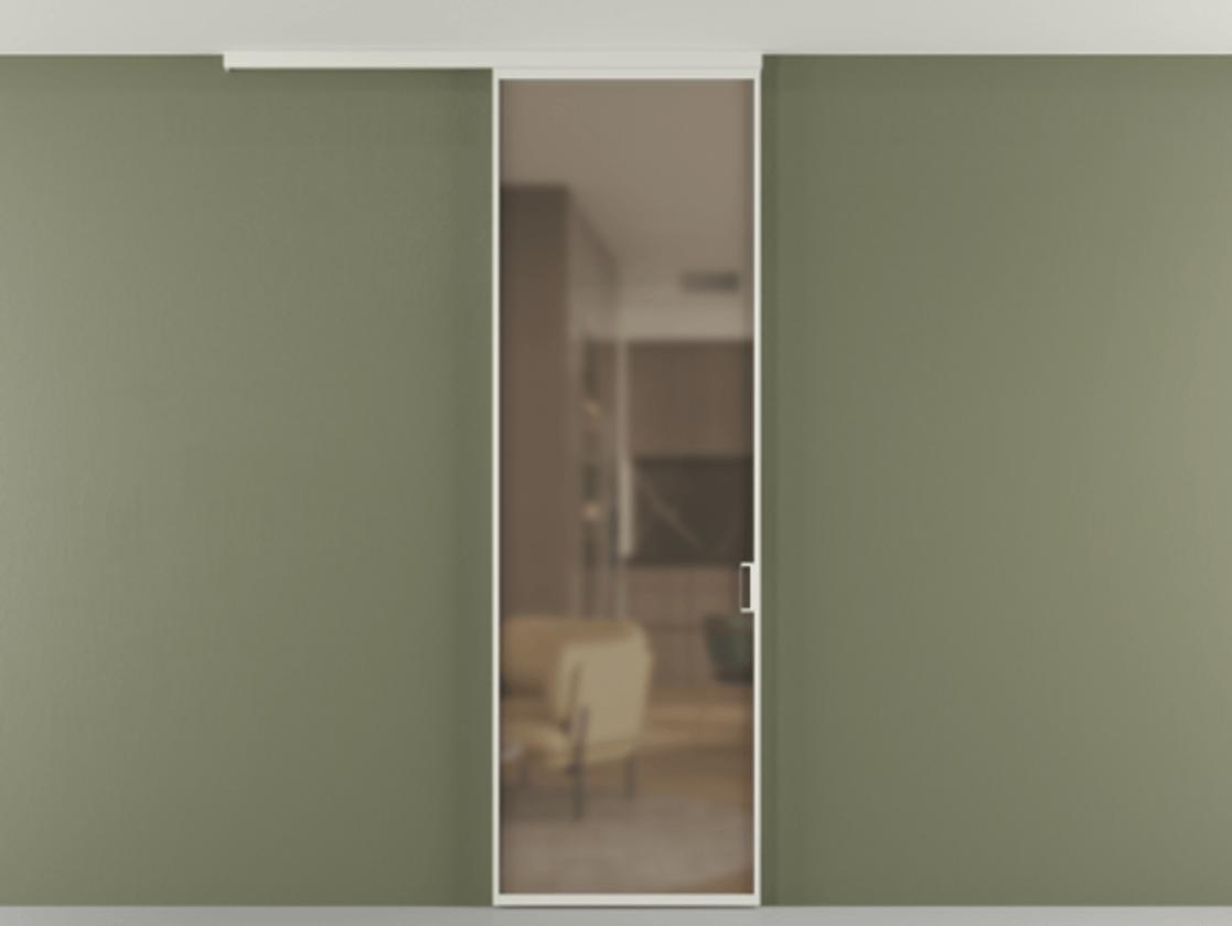 Перегородка Formato вдоль стены на потолок одностворчатая #VENDORCODE# #FURNISH# #GLASS# Цена #PRICE#  | Volhovec