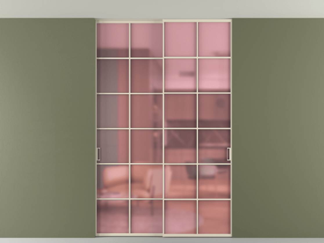 Перегородка Формато внутри проёма скрытое крепление в потолок 2 створки АЛПР 040.05 Алюминий бежево-серый Сатинированное розовое стекло, триплекс. Цена 14000 Br 1. Полотно 2 шт. (800/2100 мм)
2. Комплект установки раздвижной системы
3. Базовый комплект фурнитуры
4. Ручка Рондо. Фабрика дверей Волховец 8 (800) 551 43 19 Перегородка Формато внутри проёма скрытое крепление в потолок 2 створки АЛПР 040.05 Алюминий бежево-серый Сатинированное розовое стекло, триплекс Цена 14000 Br | Volhovec