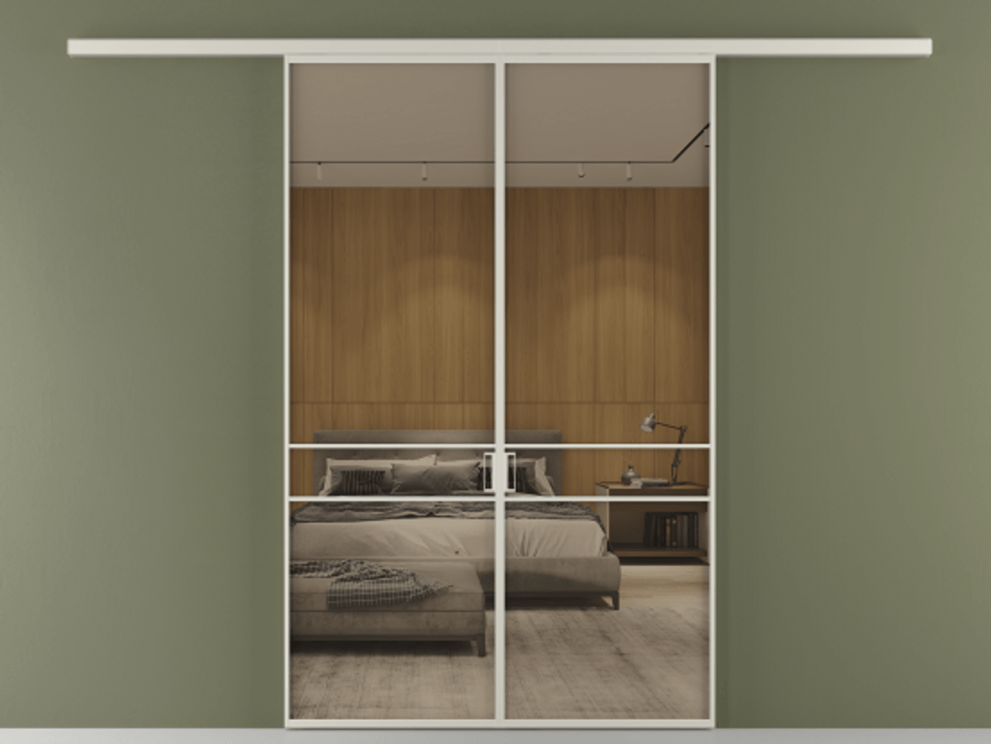 Перегородка Формато вдоль стены 2 створки АЛПР 040.02 Алюминий тёплый серый Рефлективное бронзовое стекло "Стопсол", калёное. Цена 11720 Br 1. Полотно 2 шт. (800/2100 мм)
2. Комплект установки раздвижной системы
3. Базовый комплект фурнитуры
4.Ручка Рондо. Фабрика дверей Волховец 8 (800) 551 43 19 Перегородка Формато вдоль стены 2 створки АЛПР 040.02 Алюминий тёплый серый Рефлективное бронзовое стекло "Стопсол", калёное Цена 11720 Br | Volhovec