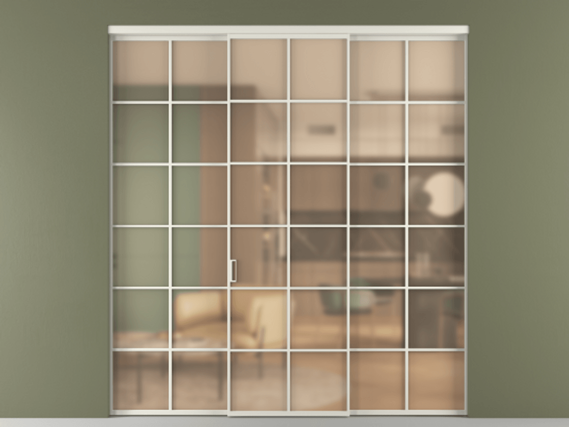 Перегородка Formato внутри проема трёхстворчатая #VENDORCODE# #FURNISH# #GLASS# Цена #PRICE# #CURRENCY# | Volhovec