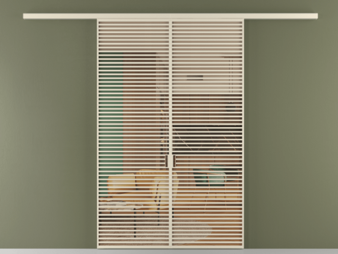 Перегородка Formato вдоль стены 2 створки АЛПР 040.07 Алюминий бежево-серый Прозрачное оранжевое стекло, триплекс Цена 19200 Br | Volhovec