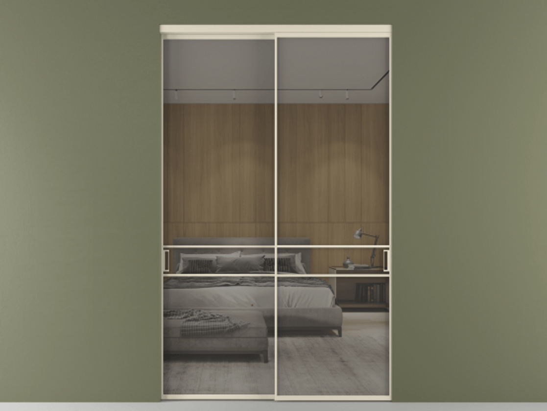 Перегородка Formato внутри проёма 2 створки АЛПР 040.02 Алюминий бежево-серый Рефлективное серое стекло "Stopsol", калёное. Цена 25570 Br 1. Полотно 2 шт. (800/2100 мм)
2. Комплект установки раздвижной системы
3. Базовый комплект фурнитуры
4.Ручка RONDO. Фабрика дверей Волховец 8 (800) 551 43 19 Перегородка Formato внутри проёма 2 створки АЛПР 040.02 Алюминий бежево-серый Рефлективное серое стекло "Stopsol", калёное Цена 25570 Br | Volhovec