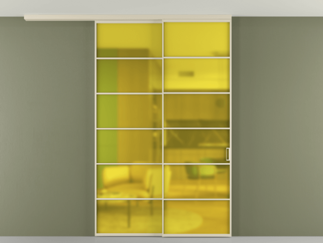 Перегородка Formato вдоль стены на потолок 2 створки с синхронным механизмом АЛПР 040.04 Алюминий бежево-серый Сатинированное жёлтое стекло, триплекс. Цена 17500 Br 1. Полотно 2 шт. (800/2100 мм)
2. Комплект установки раздвижной системы
3. Базовый комплект фурнитуры
4.Ручка RONDO
. Фабрика дверей Волховец 8 (800) 551 43 19 Перегородка Formato вдоль стены на потолок 2 створки с синхронным механизмом АЛПР 040.04 Алюминий бежево-серый Сатинированное жёлтое стекло, триплекс Цена 17500 Br | Volhovec