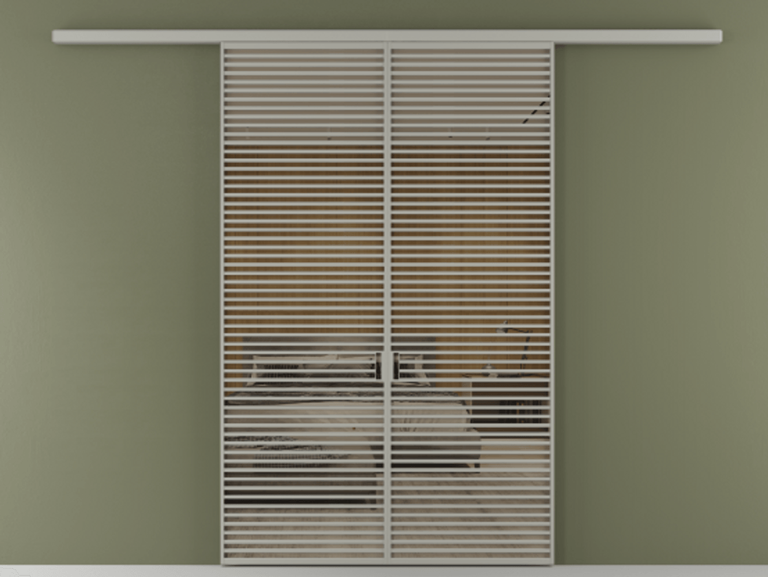 Перегородка Formato вдоль стены 2 створки АЛПР 040.07 Алюминий нейтральный серый Рефлективное бронзовое стекло "Stopsol", калёное. Цена 23790 Br 1. Полотно 2 шт. (800/2100 мм)
2. Комплект установки раздвижной системы
3. Базовый комплект фурнитуры
4.Ручка RONDO
. Фабрика дверей Волховец 8 (800) 551 43 19 Перегородка Formato вдоль стены 2 створки АЛПР 040.07 Алюминий нейтральный серый Рефлективное бронзовое стекло "Stopsol", калёное Цена 23790 Br | Volhovec