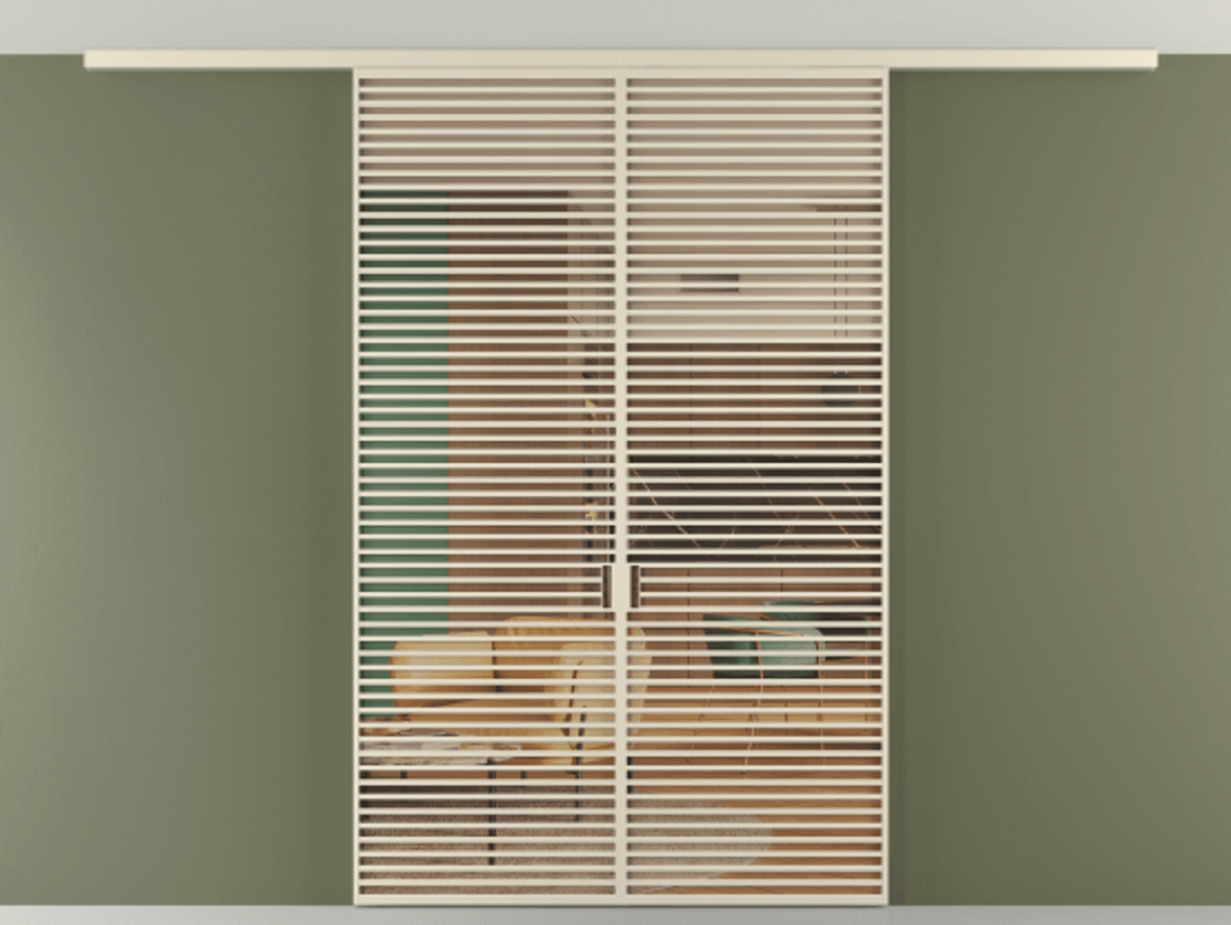 Перегородка Formato вдоль стены на потолок 2 створки АЛПР 040.07 Алюминий бежево-серый Прозрачное оранжевое стекло, триплекс Цена 23700 Br | Volhovec