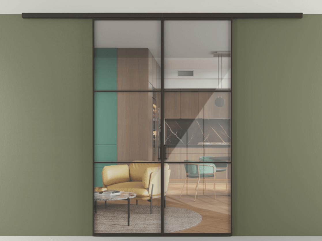 Перегородка Formato вдоль стены на потолок 2 створки АЛПР 040.03 Алюминий антрацит Рефлективное прозрачное стекло "Стопсол", калёное. Цена 13040 Br 1. Полотно 2 шт. (800/2100 мм)
2. Комплект установки раздвижной системы
3. Базовый комплект фурнитуры
4.Ручка RONDO
. Фабрика дверей Волховец 8 (800) 551 43 19 Перегородка Formato вдоль стены на потолок 2 створки АЛПР 040.03 Алюминий антрацит Рефлективное прозрачное стекло "Стопсол", калёное Цена 13040 Br | Volhovec