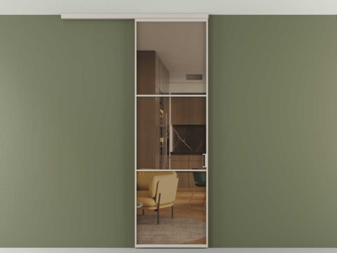 Перегородка Формато вдоль стены на потолок 1 створка АЛПР 040.03 Алюминий светло-бежевый Прозрачное бронзовое стекло, триплекс. Цена 5400 Br 1. Полотно 2 шт. (800/2100 мм)
2. Комплект установки раздвижной системы
3. Базовый комплект фурнитуры
4.Ручка Рондо. Фабрика дверей Волховец 8 (800) 551 43 19 Перегородка Формато вдоль стены на потолок 1 створка АЛПР 040.03 Алюминий светло-бежевый Прозрачное бронзовое стекло, триплекс Цена 5400 Br | Volhovec