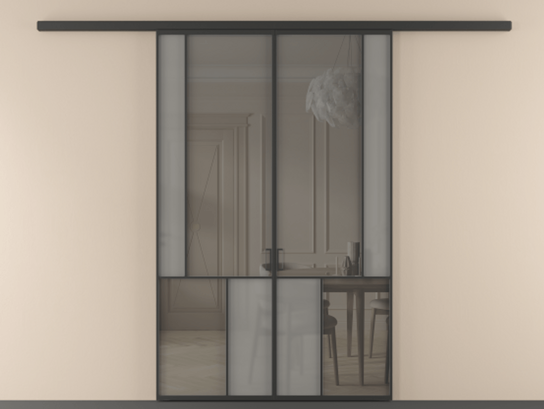 Перегородка Mosaic вдоль стены 2 створки АЛПР 041.21 Алюминий Черный Сатинированное серое стекло, триплекс, 6 мм + Прозрачное серое стекло, триплекс. Скрытый короб ЧЕР Цена 13580 Br . Фабрика дверей Волховец 8 (800) 551 43 19 Перегородка Mosaic вдоль стены 2 створки АЛПР 041.21 Алюминий Черный Сатинированное серое стекло, триплекс, 6 мм + Прозрачное серое стекло, триплекс Цена 13580 Br | Volhovec