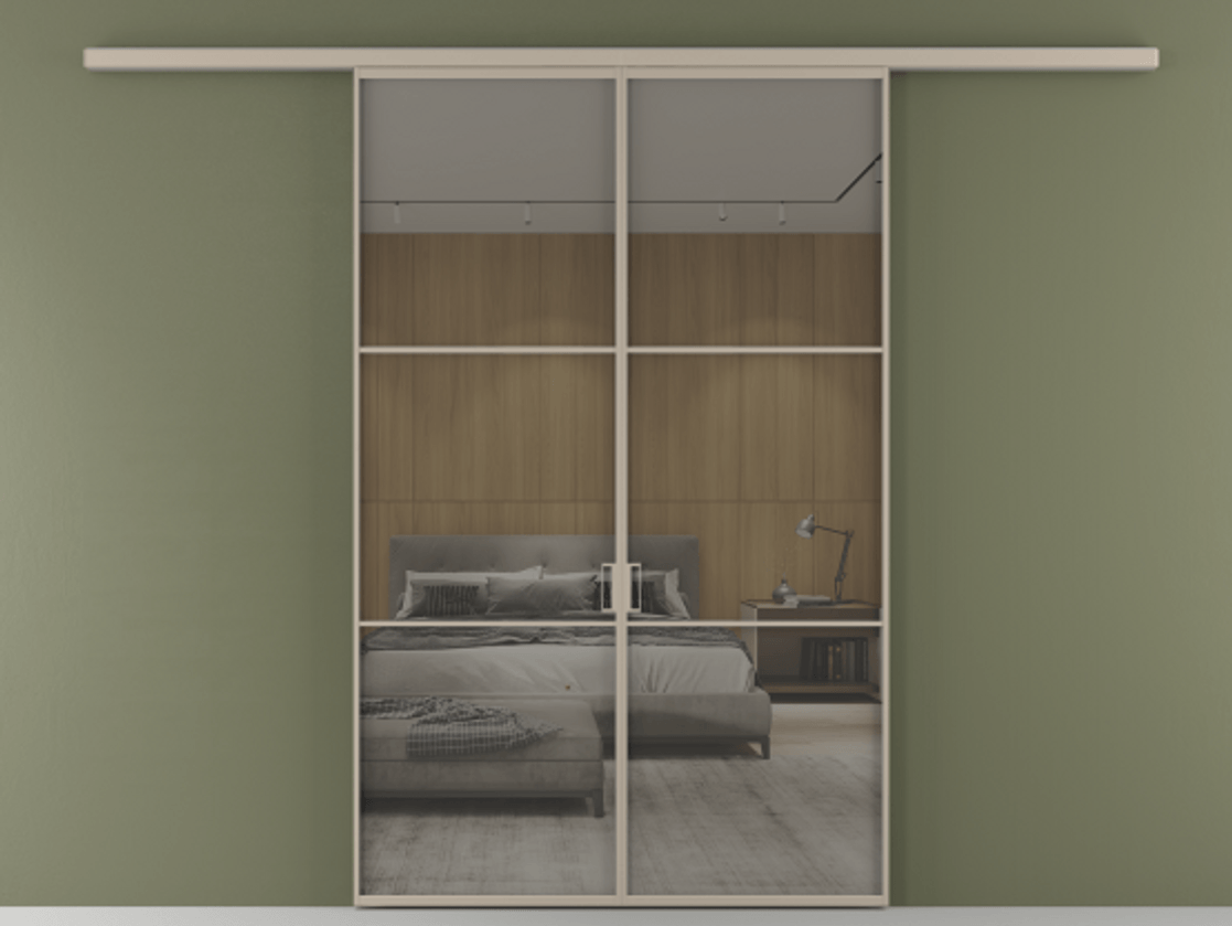 Перегородка Formato вдоль стены 2 створки АЛПР 040.03 Алюминий бисквитный Рефлективное серое стекло "Stopsol", калёное. Цена 13310 Br 1. Полотно 2 шт. (800/2100 мм)
2. Комплект установки раздвижной системы
3. Базовый комплект фурнитуры
4.Ручка RONDO
. Фабрика дверей Волховец 8 (800) 551 43 19 Перегородка Formato вдоль стены 2 створки АЛПР 040.03 Алюминий бисквитный Рефлективное серое стекло "Stopsol", калёное Цена 13310 Br | Volhovec