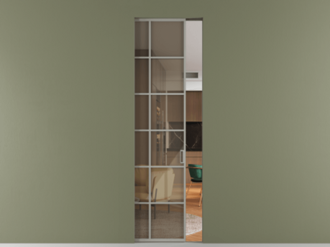 Перегородка Formato скрытый пенал 1 створка АЛПР 040.05 Алюминий нейтральный серый Рефлективное бронзовое стекло "Stopsol", калёное. Цена 10000 Br . Фабрика дверей Волховец 8 (800) 551 43 19 Перегородка Formato скрытый пенал 1 створка АЛПР 040.05 Алюминий нейтральный серый Рефлективное бронзовое стекло "Stopsol", калёное Цена 10000 Br | Volhovec