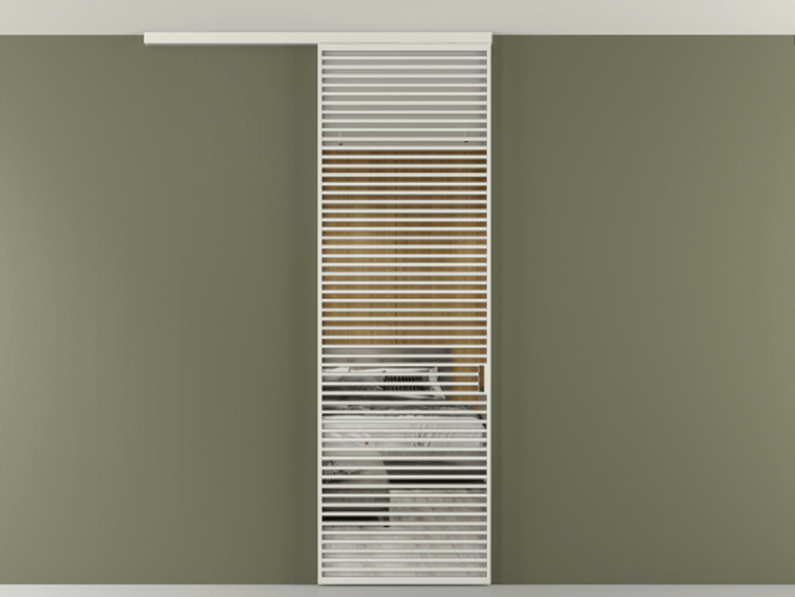 Перегородка Формато вдоль стены на потолок 1 створка АЛПР 040.07 Алюминий серый Двустороннее зеркало, триплекс , триплекс 6 мм Цена 10011 Br | Volhovec