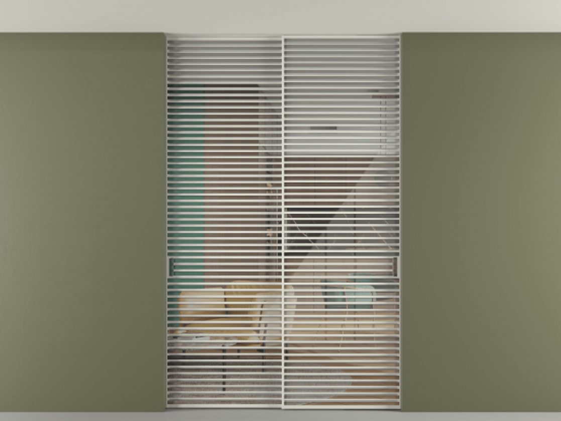 Перегородка Формато внутри проёма скрытое крепление в потолок 2 створки АЛПР 040.07 Алюминий Белый Рефлективное прозрачное стекло "Стопсол", калёное. Скрытый короб БЕЛ Цена 26890 Br 1. Полотно 2 шт. (800/2100 мм)
2. Комплект установки раздвижной системы
3. Базовый комплект фурнитуры
4. Ручка Рондо. Фабрика дверей Волховец 8 (800) 551 43 19 Перегородка Формато внутри проёма скрытое крепление в потолок 2 створки АЛПР 040.07 Алюминий Белый Рефлективное прозрачное стекло "Стопсол", калёное Цена 26890 Br | Volhovec