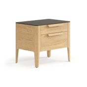 Тумба прикроватная Piega 2 ящика дуб соломенный матовый