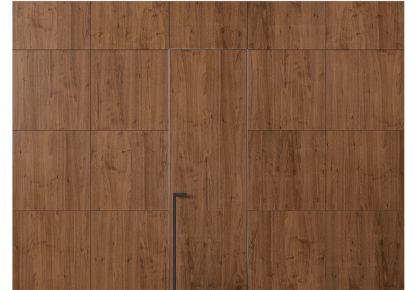 Панели для отделки стен Стеновая панель в древесной отделке Орех умбра матовый. Цвет Орех умбра матовый. Материал Шпон НатурВуд. Коллекция Древесные отделки. Картинка.