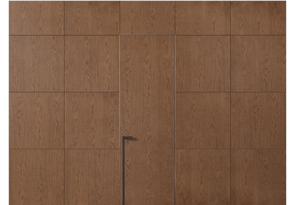 Панели для отделки стен Стеновая панель в древесной отделке Дуб серый матовый. Цвет Дуб серый матовый. Материал Шпон НатурВуд. Коллекция Древесные отделки. Картинка.