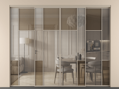 Алюминевая перегородка vnt4_5_АБСК_MS+Бронза триплекс_new. Цвет Алюминий бисквитный. Материал Алюминий в эмали. Коллекция Перегородка Mosaic внутри проёма четырёхстворчатая. Фото. Алюминевая перегородка vnt4_5_АБСК_MS+Бронза триплекс_new. Цвет Алюминий бисквитный. Материал Алюминий в эмали. Коллекция Перегородка Mosaic внутри проёма четырёхстворчатая. Картинка.