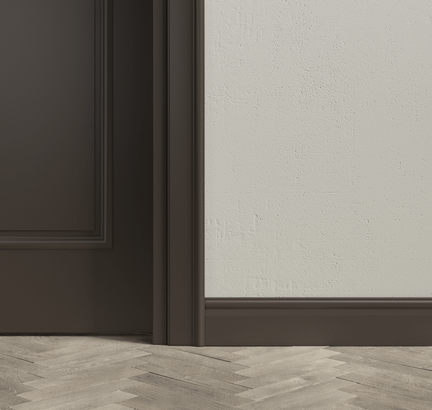 Плинтус Плинтус Неоклассический. Цвет Матовый антрацит. Коллекция Плинтус Неоклассический. Картинка.